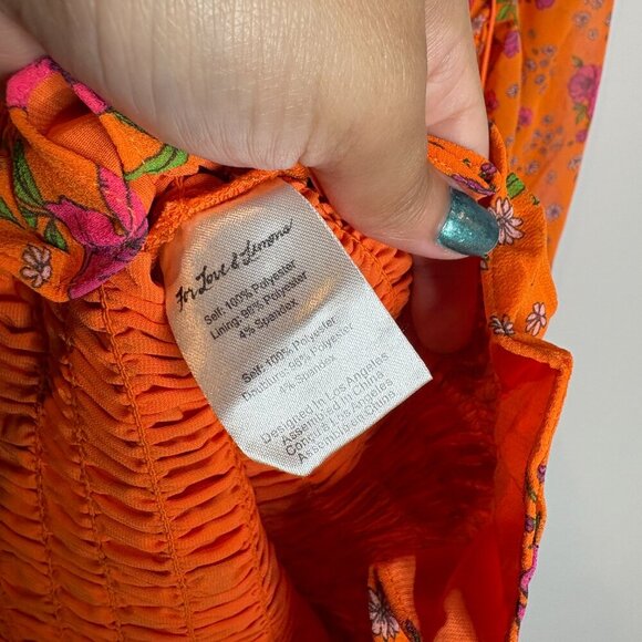 For Love & Lemons Peony Floral Smocked Mini Dress - Picture 6 of 6